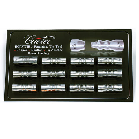 The Cuetec Bowtie Tip Tool 12 Pack