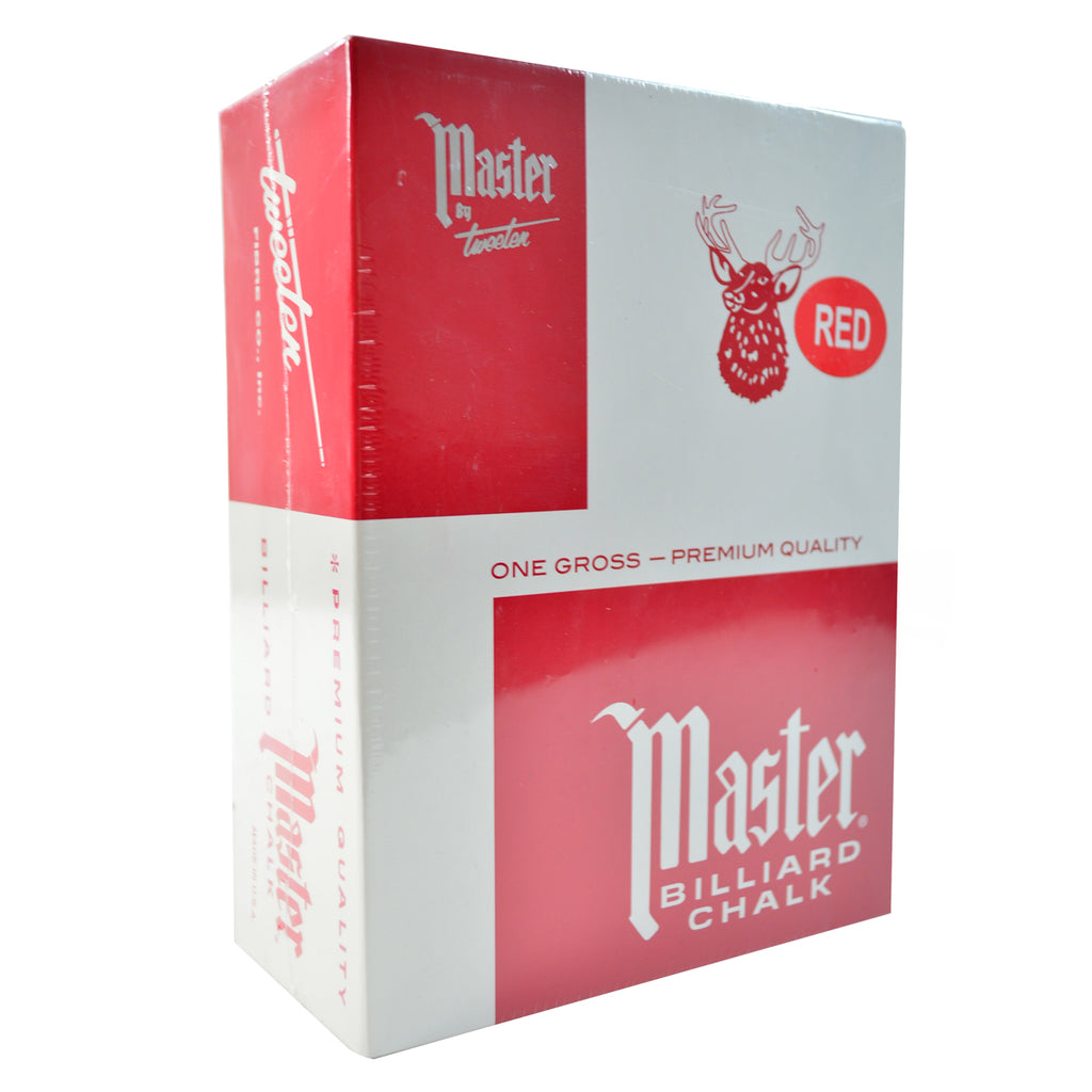 Master Billiard Chalk Red Box Of 144