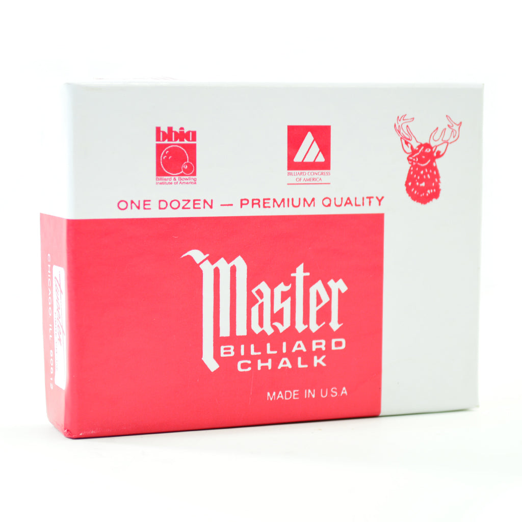 Master Billiard Chalk Gold  Box Of 12