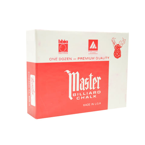 Master Billiard Chalk Red Box Of 12