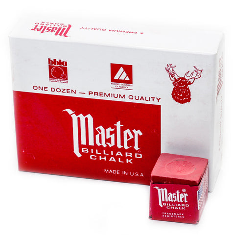 Master Billiard Chalk Rust Box Of 12