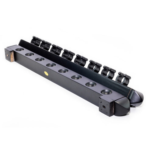 The Roman 8 Cue Wall Rack Black