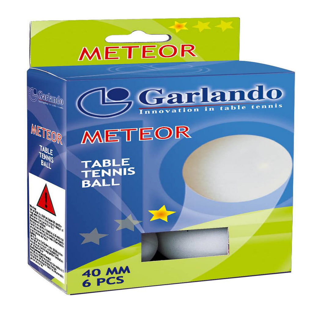 Garlando Meteor 1-star Table Ntennis Balls Pack Of 6